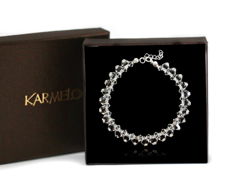 Svadobný náramok s kryštálmi Swarovski BR130