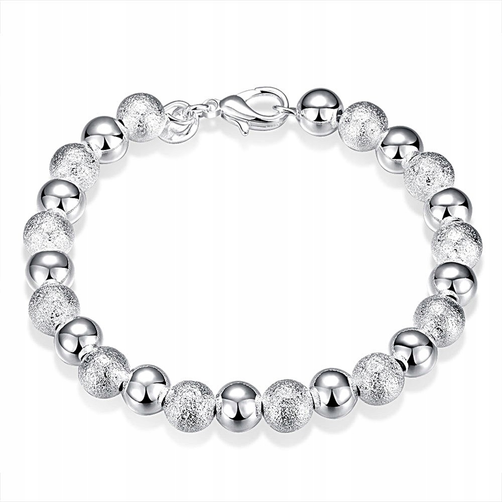 Strieborný náramok 925 Frosted Balls Fashion B61