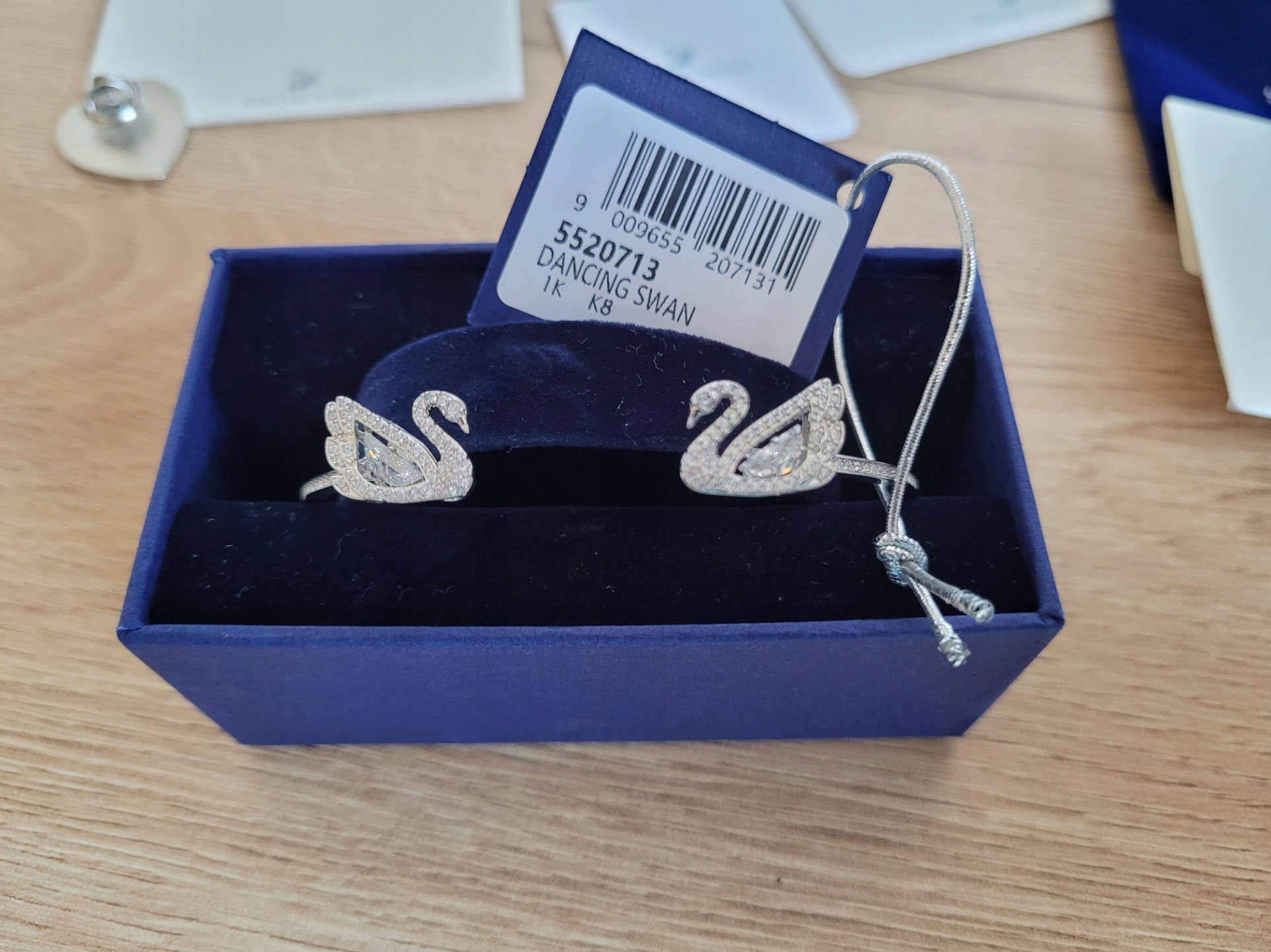Swarovski tancujúci labuť náramok Rodium Rodium