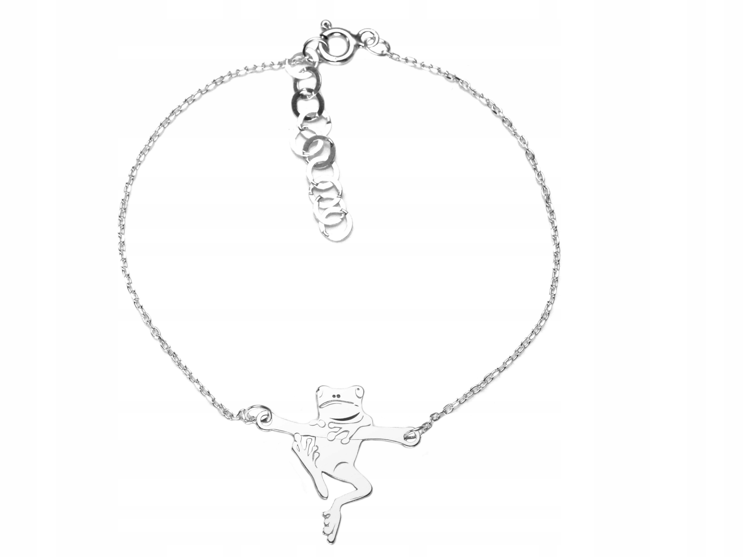 Frog náramok żabka Celebrity 20cm Silver 925