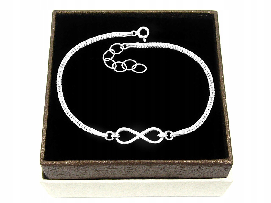 Náramok celebrít infinity silver B34