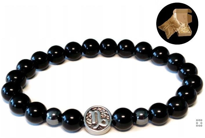 Náramok Stone Obsidian Zodiak Kozorożec znamenie