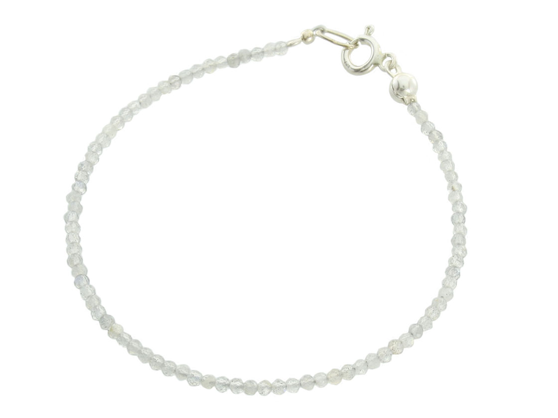 Náramok - labradoryt 0,2 cm - Silver Zapieście
