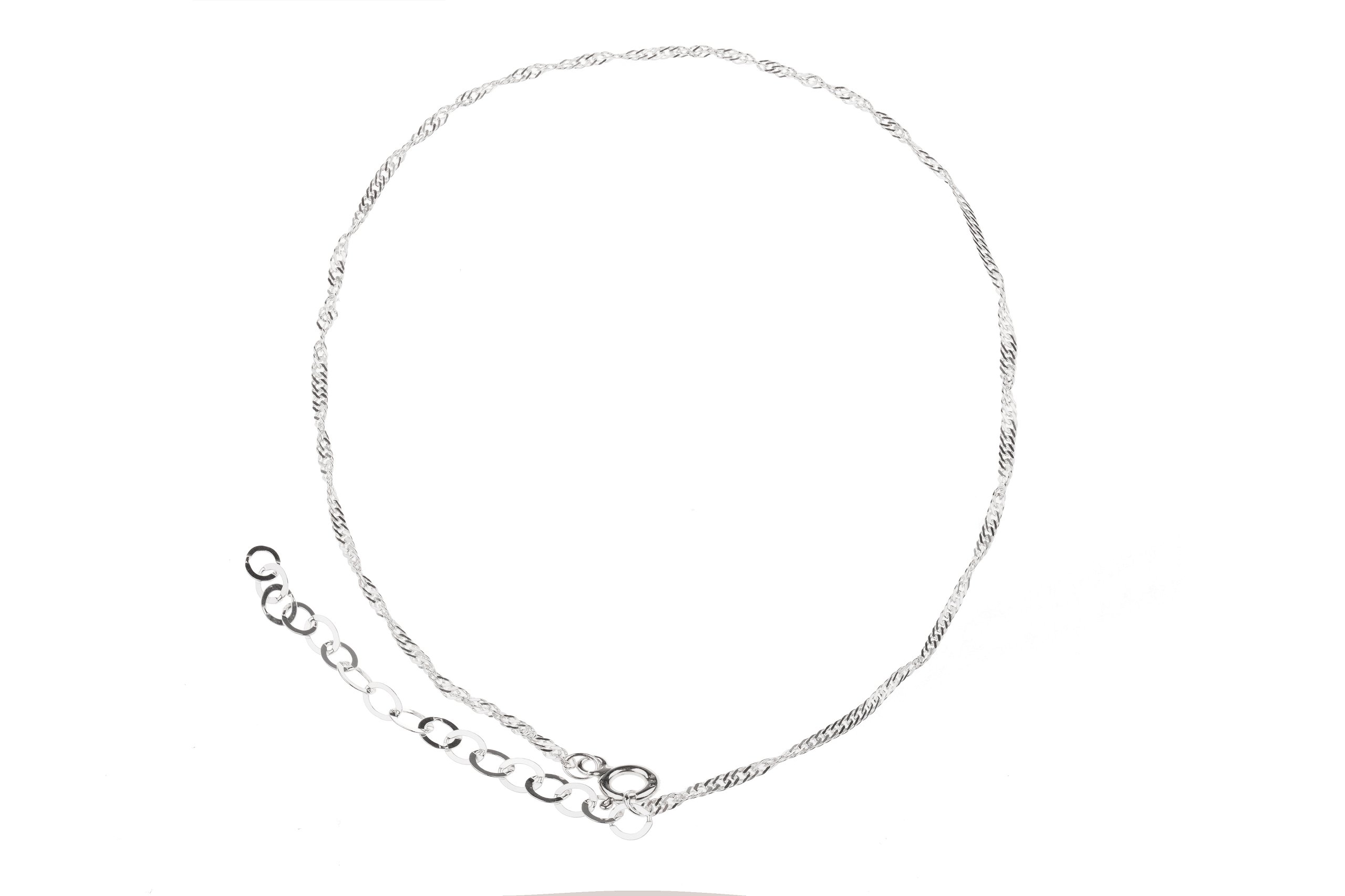 Singapur 2 28 cm náramok striebro -silver.
