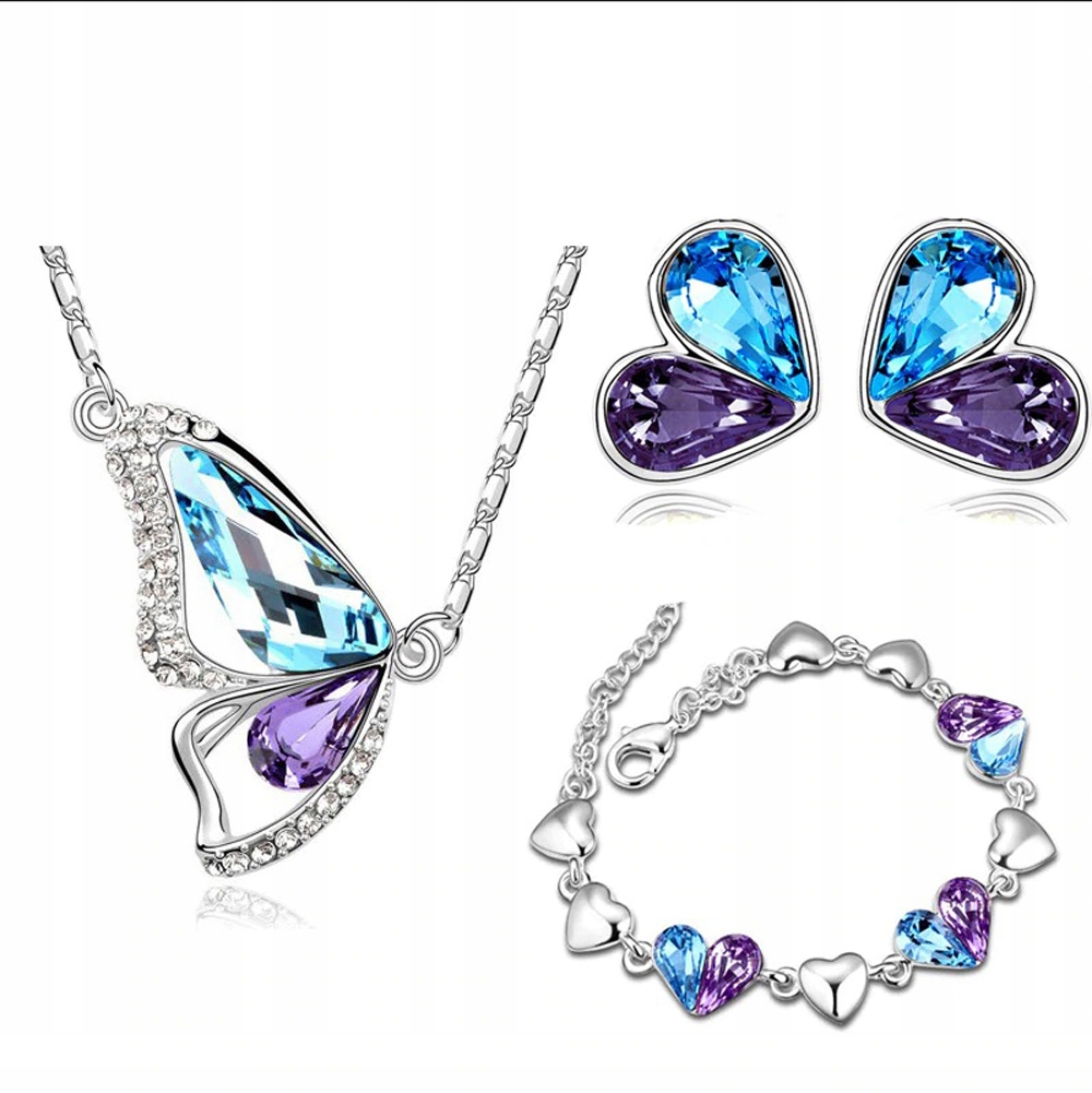 Náušnice náhrdelníka swarovski motýľ