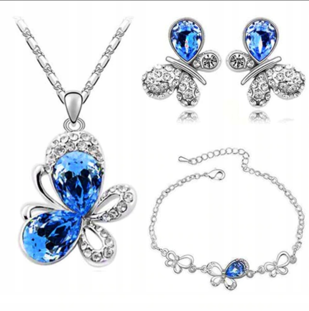 Náramok náhrdelníka Swarovski Motylki náušnice