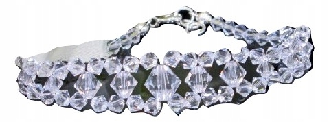 Strieborný svadobný náramok Swarovski I027