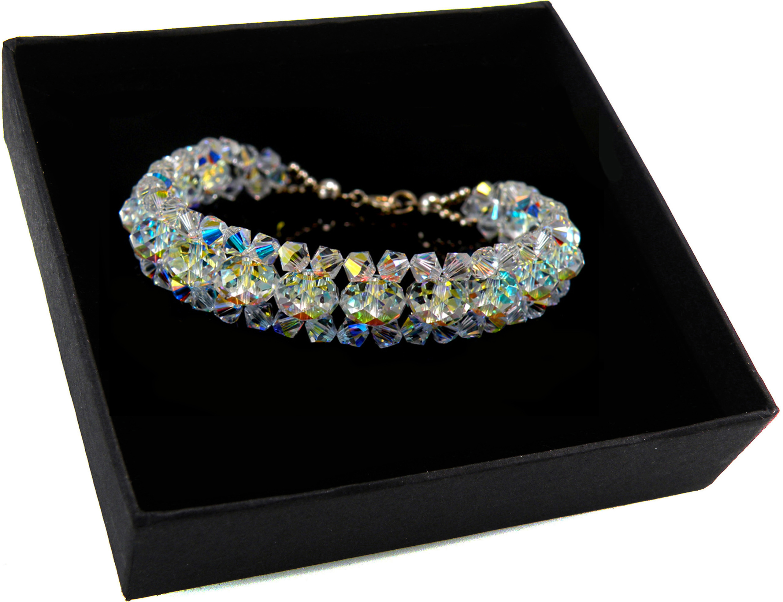 Krištáľový svadobný náramok SWAROVSKI dúhový