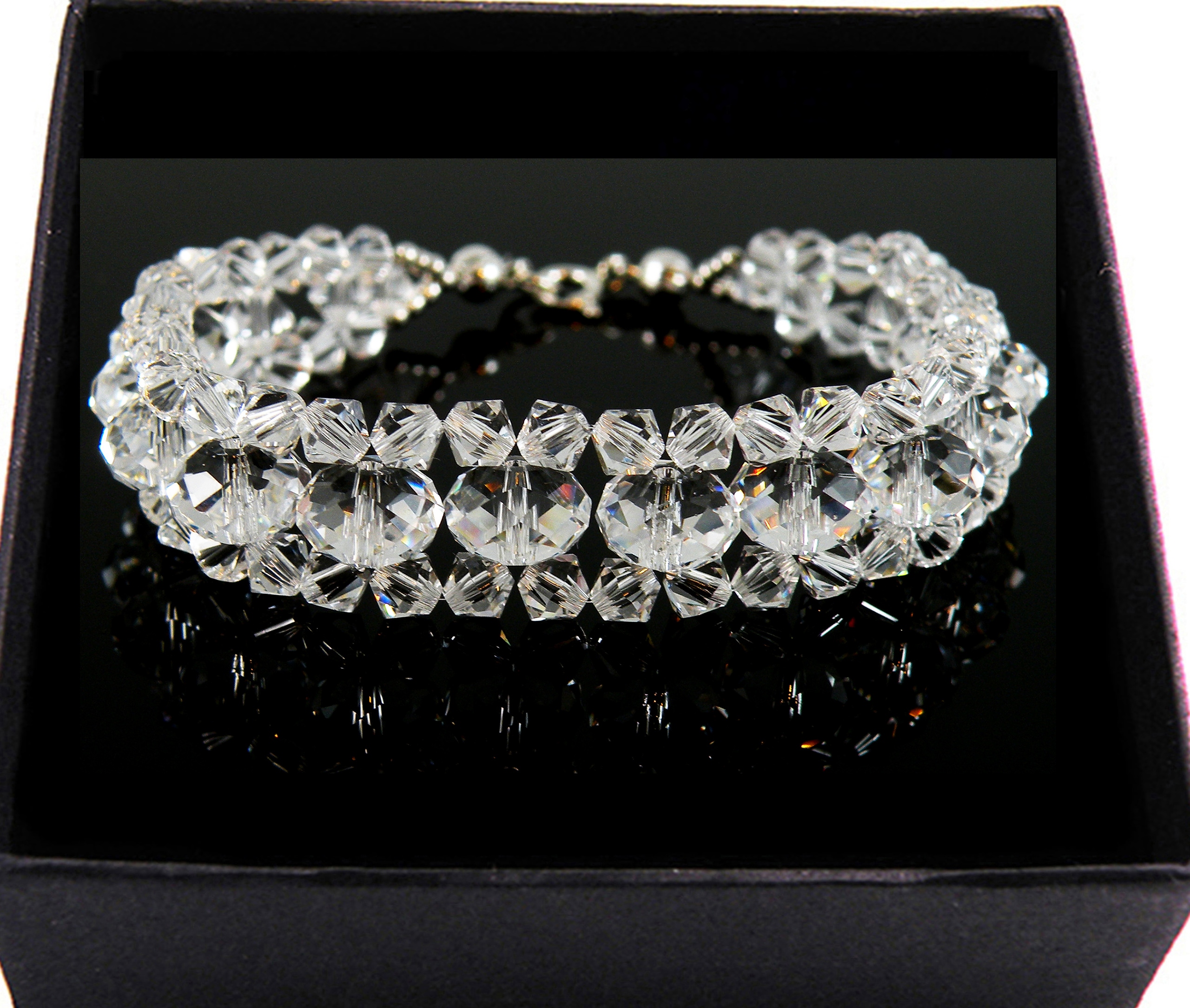 Svadobný náramok s kryštálmi z krištáľu SWAROVSKI