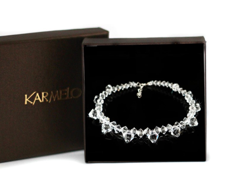 Svadobný náramok s kryštálmi Swarovski BR43