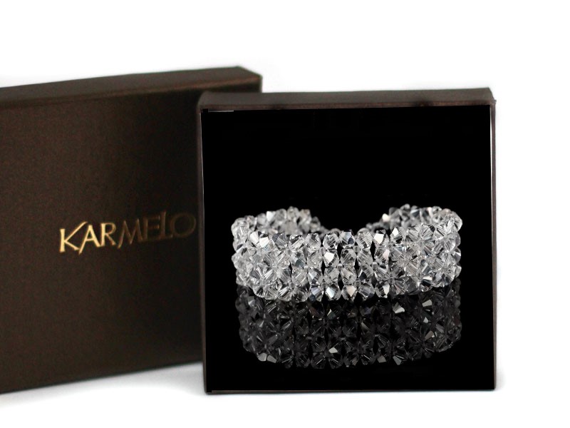 Svadobný náramok s kryštálmi Swarovski BR51