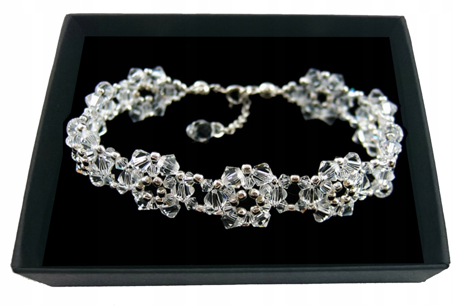Svadobný náramok s kryštálmi SWAROVSKI 1690