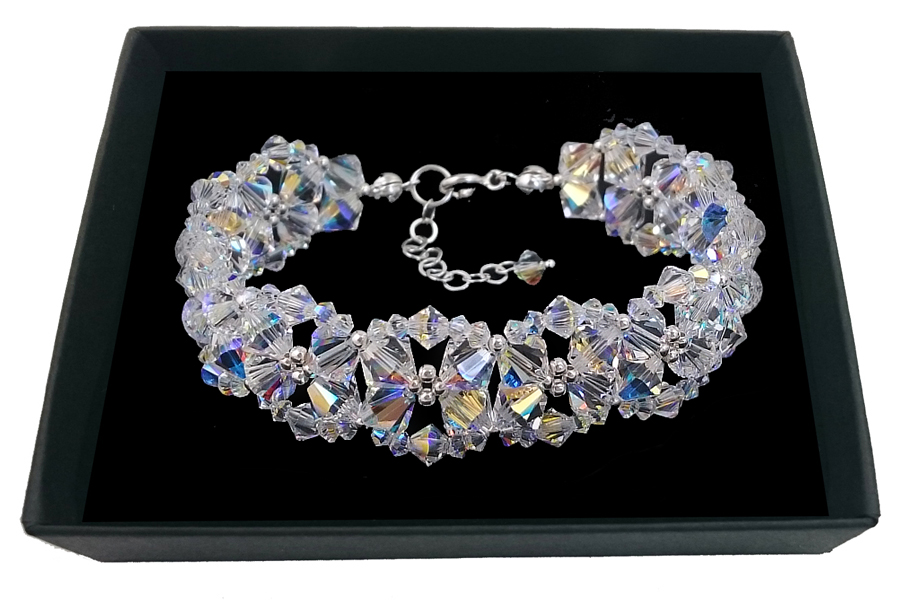 Svadobný náramok s kryštálmi SWAROVSKI 1957