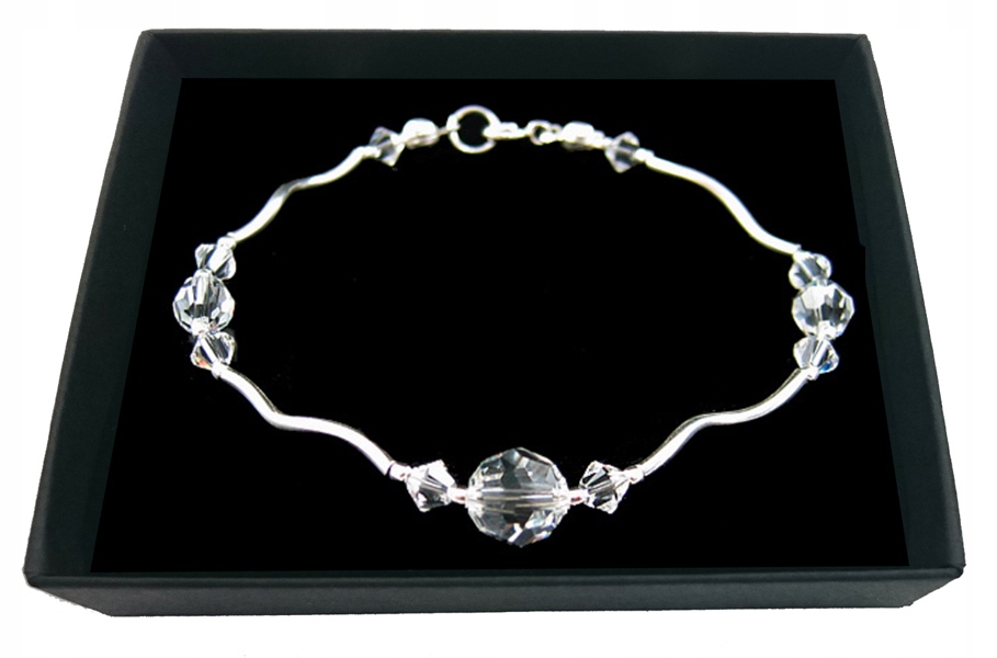 Svadobný náramok s kryštálmi SWAROVSKI 201