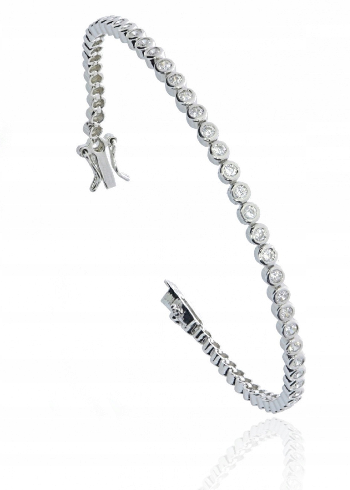 Strieborný náramok LARGE ZIRCONIA (925)