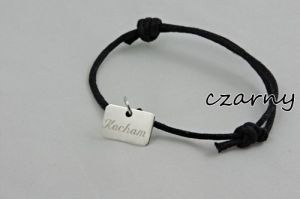 Strieborný náramok, 1 mm voskový reťazec, gravírovanie