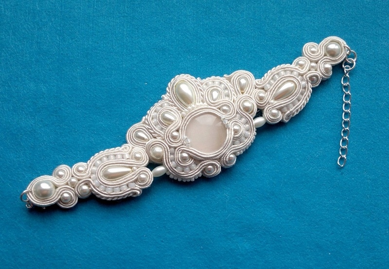 Náramok Soutache Ecru