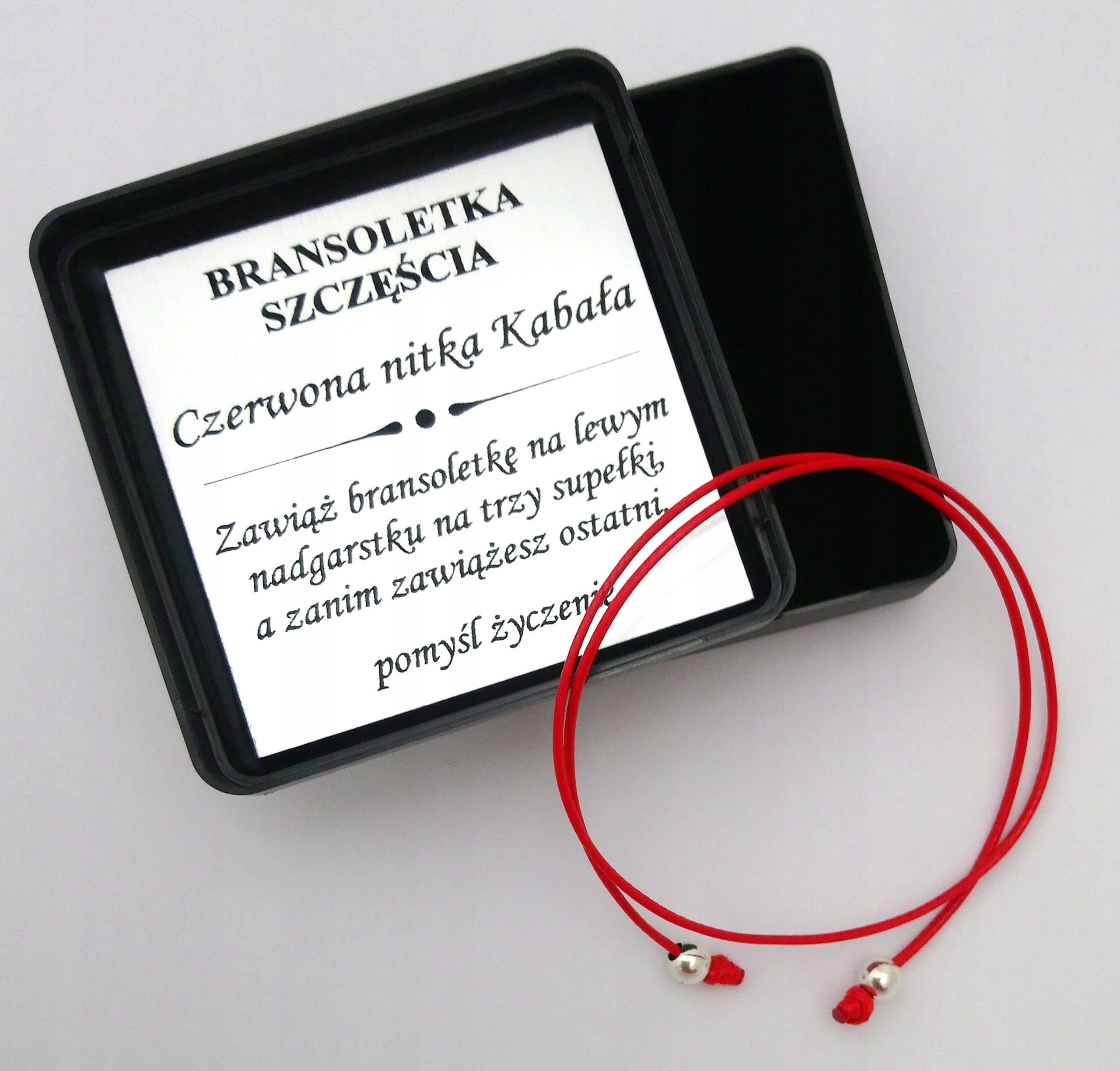 Náramok šťastia Red Kabala Striebro 925