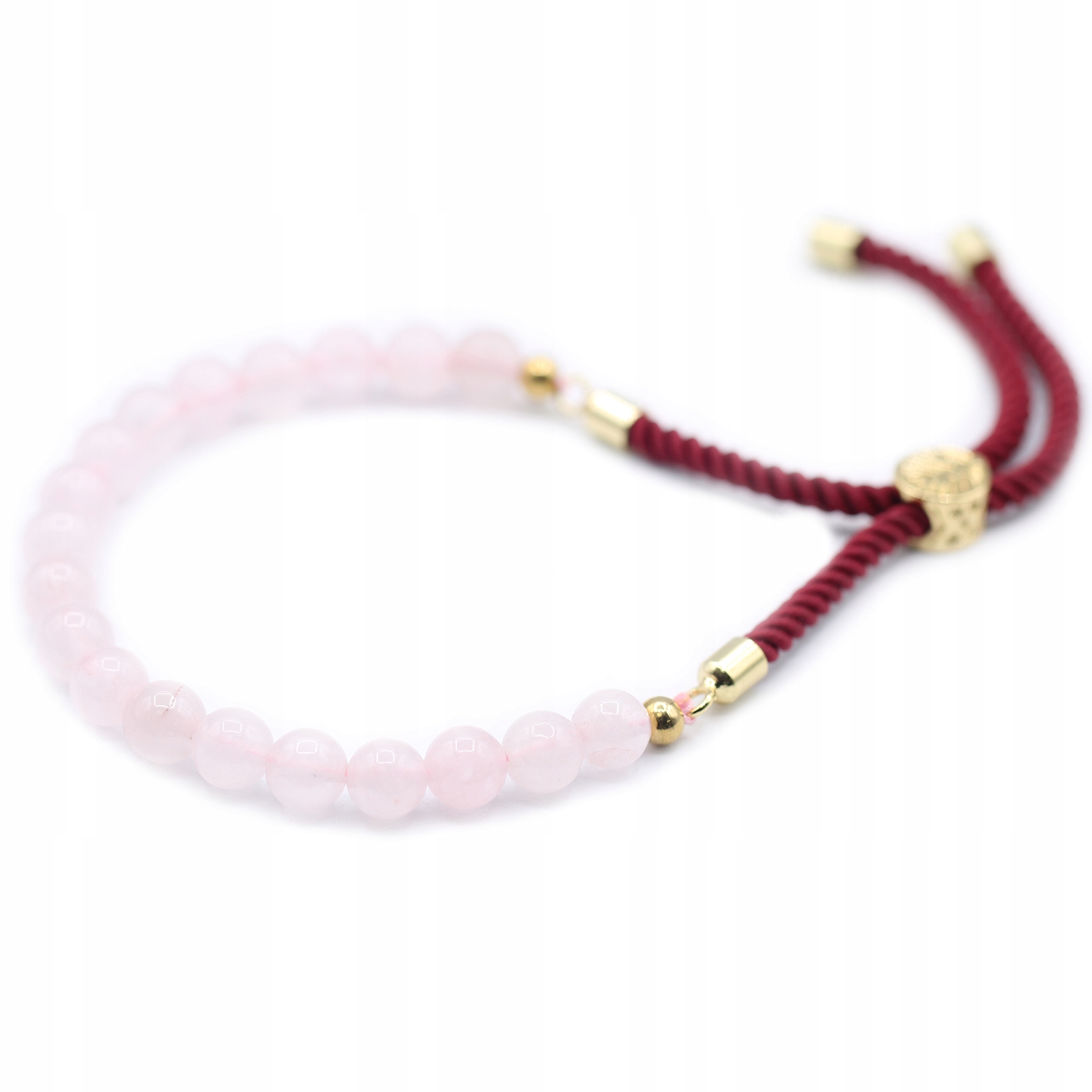 Náramok s kameňmi - Rose Quartz Gold 18k