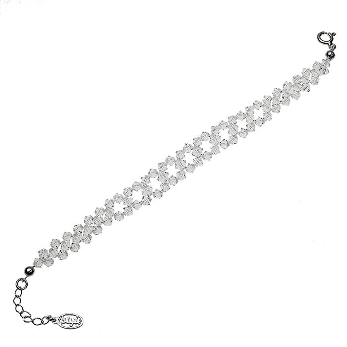 Náramok vyrobený zo Swarovski Elements rhodiovaného