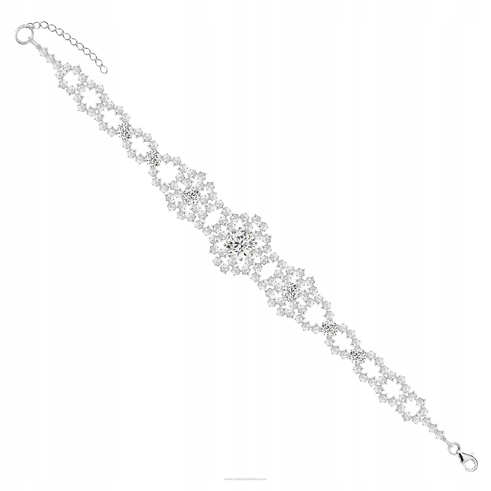 Náramok s kubickými zirkónmi a kryštálmi SWAROVSKI