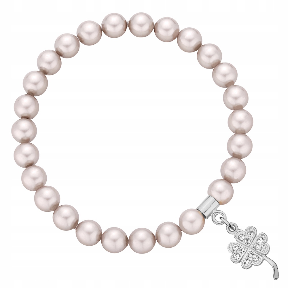 Náramok s ďatelinou, strieborný krištáľ Swarovski