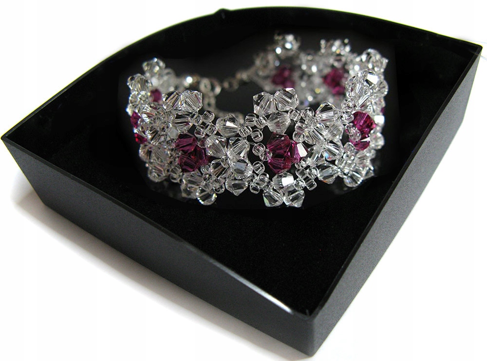 Náramok vyrobený z fuchsie Swarovski Crystal