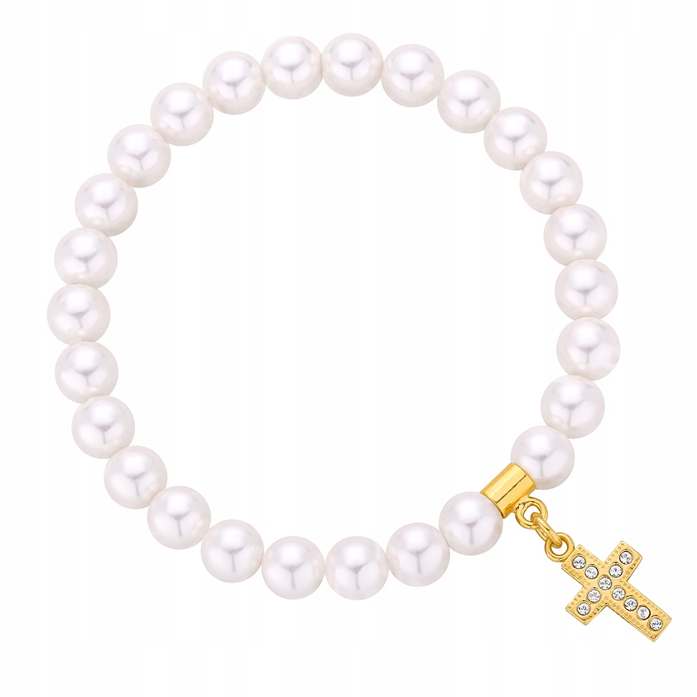 Náramok s krížikom v striebornom kryštáli Swarovski