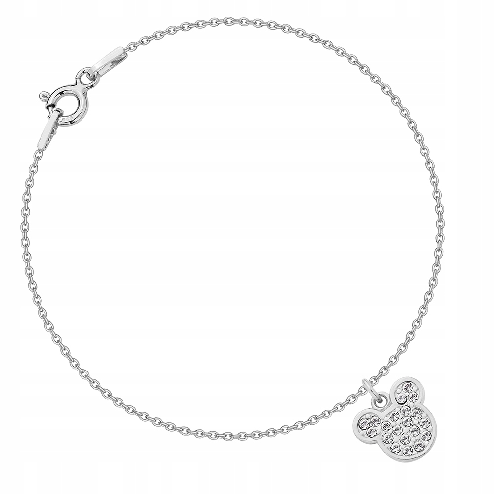 Mickey Mickey Swarovski Strieborný náramok