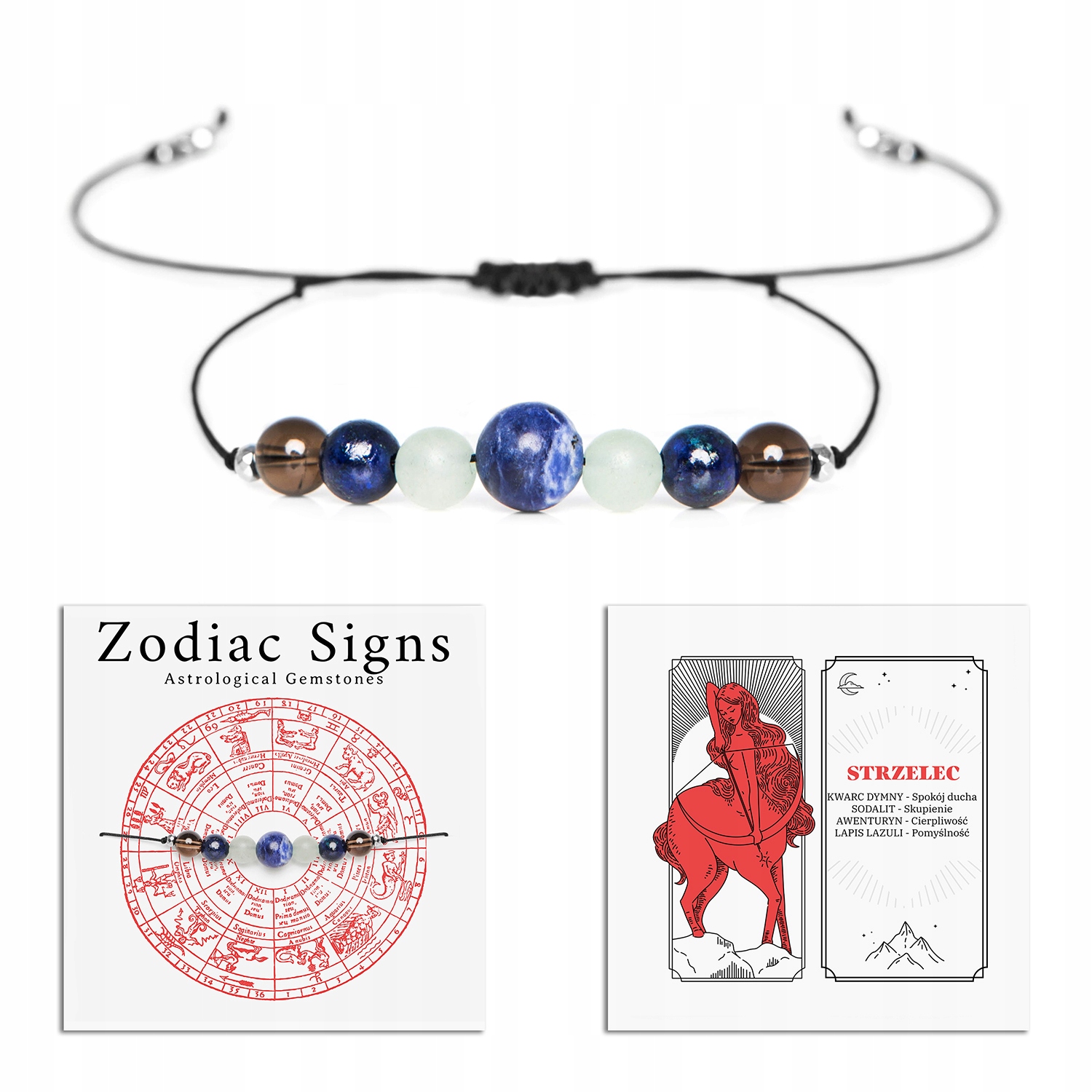 Náramok vyrobený z prírodných kameňov Zodiak Strelec