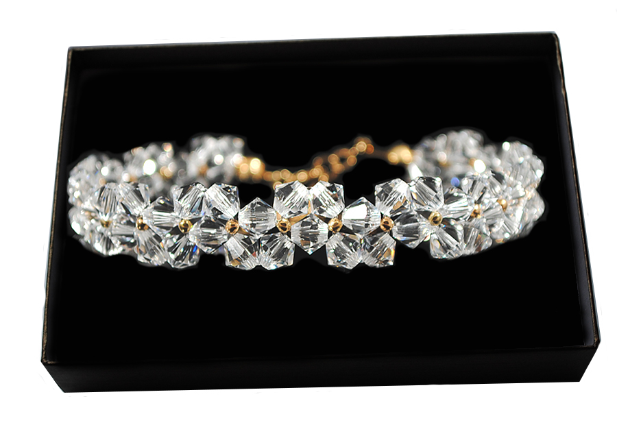 SWAROVSKI BR8 zlatý náramok svadobná svadba -10%