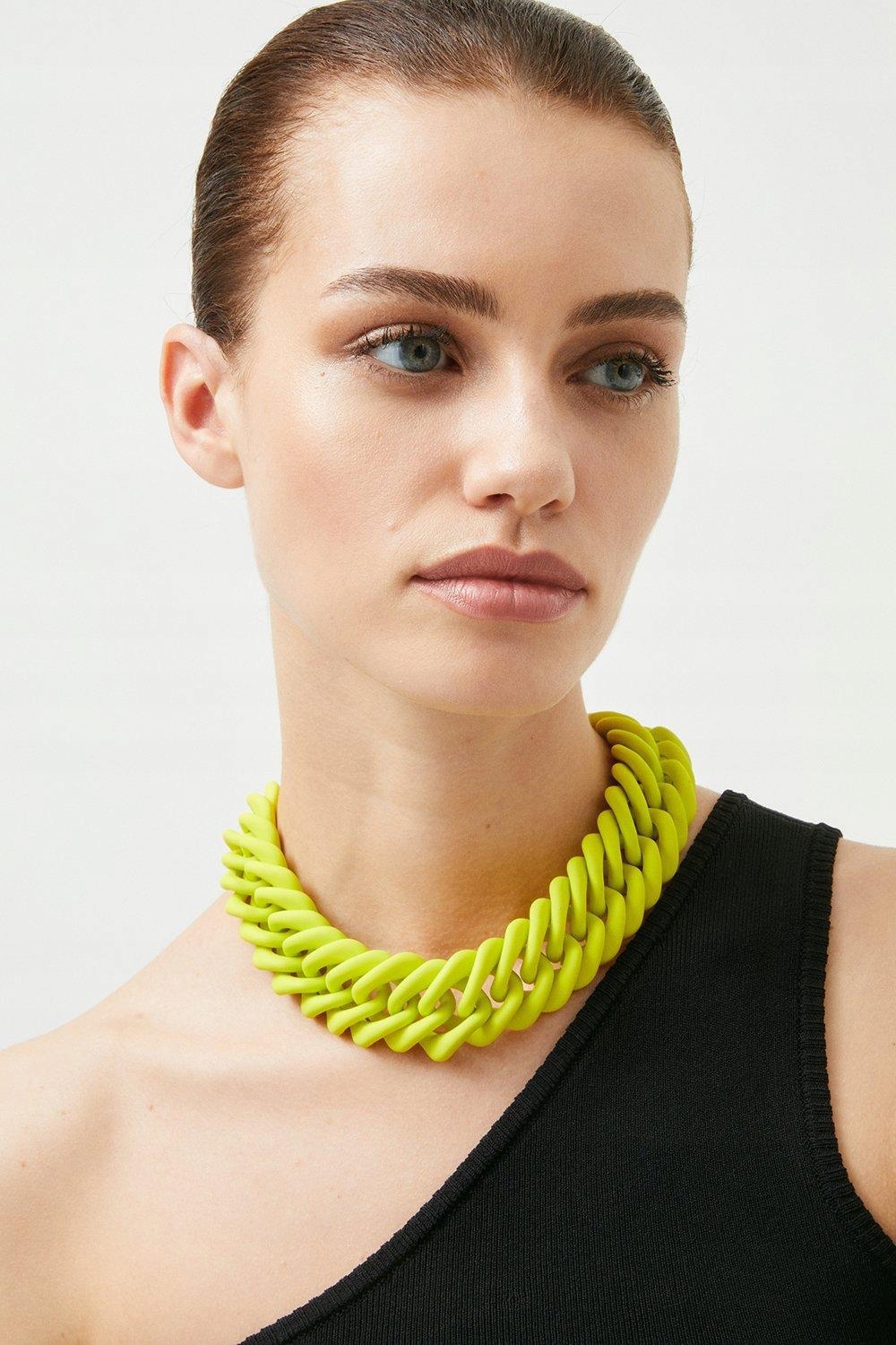 C01O062 Vyhorený náhrdelník Karen Millen OS Lime