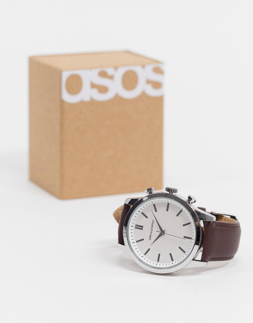 Unisex hodinky - C8C413 Classic Watch s hnedým pásom OS AA3