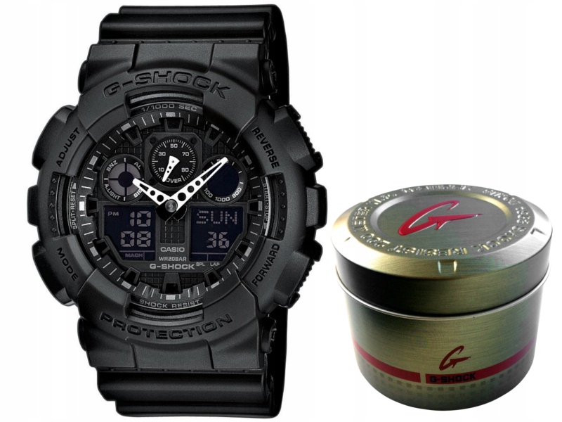 Pánské hodinky - Casio G-Shock GA-100-1a1er PRACIS 3+3L, Service PL
