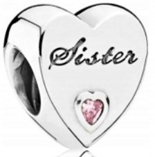 CHARMS Aukcia Pandora Sister Sister SILVER 925