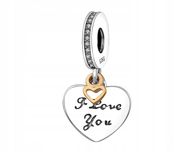 CHARMS HEART LOVE I LOVE YE to Pandora Apart