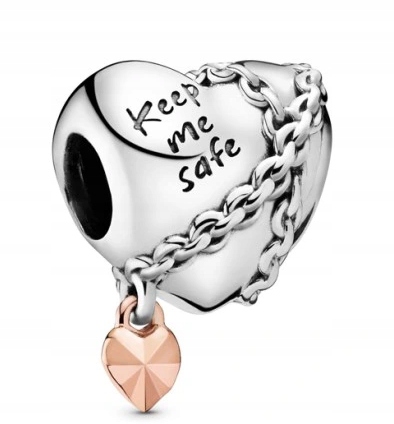 CHARMS for Pandora Keep Me Safe heart s925