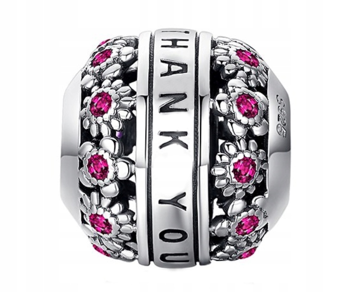 CHARMS to Pandora ĎAKUJEME ďakujem rýdze striebro 925
