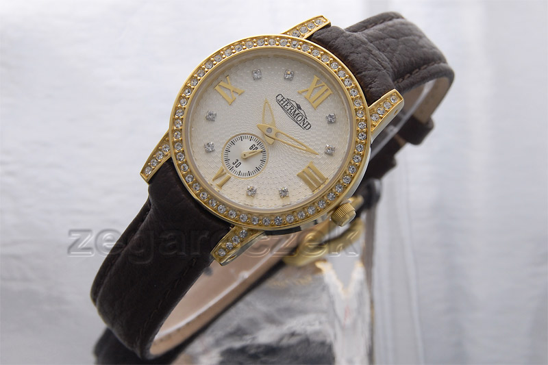 Dámske hodinky - Chermond Women's Classic s PVD C1245SLX zirkónmi