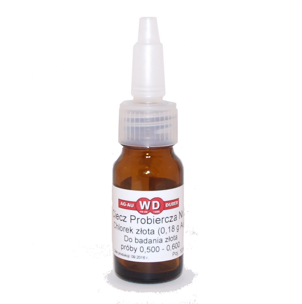 ZLATÝ CHLORID 0,18 g Au Testovacia kvapalina 10 ml