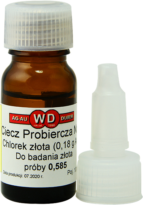 ZLATÝ CHLORID 0,18 g Au Testovacia kvapalina č. 3 10 ml