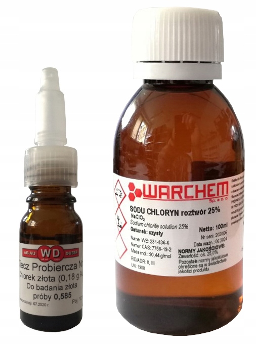 ZLATÝ CHLORID 0,18 g Au + MMS chloritan sodný ČISTÝ