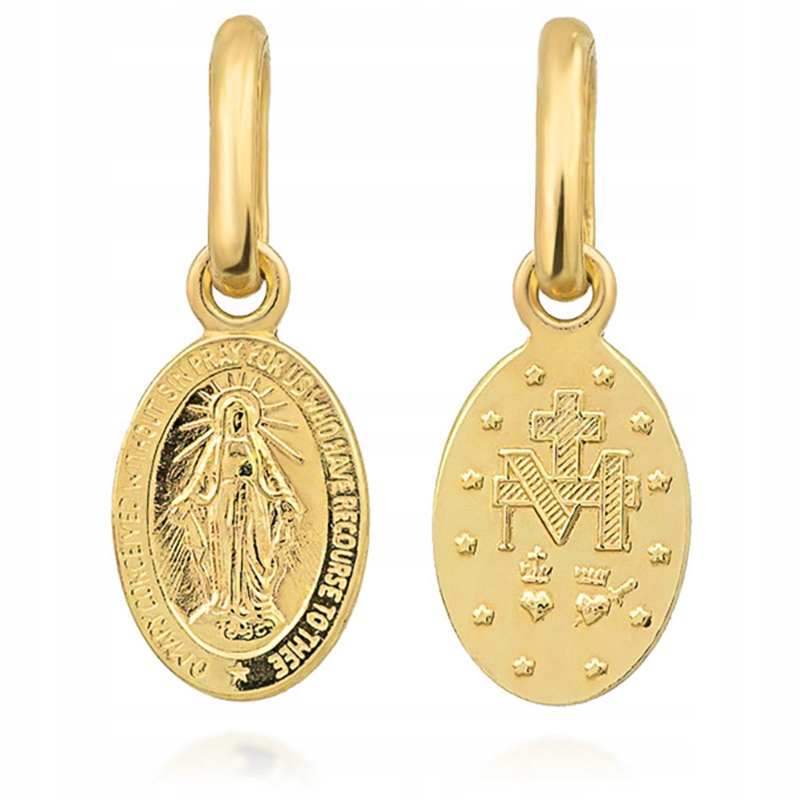 Nádherná zlatá medaila Madonna Scapular Pr.585