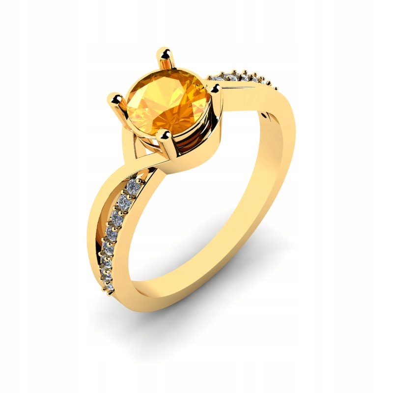 LEMON GLOSSY RING 14KR ZLATO