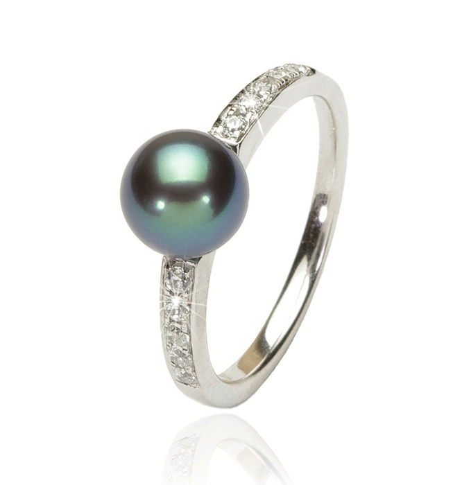 ČERNÁ PERLA 6,5-7 MM - ELEGANTNÝ PRSTEŇ