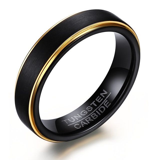 Čierne zlato snubný prsteň Wolfram Wedding Rings Ring R.15