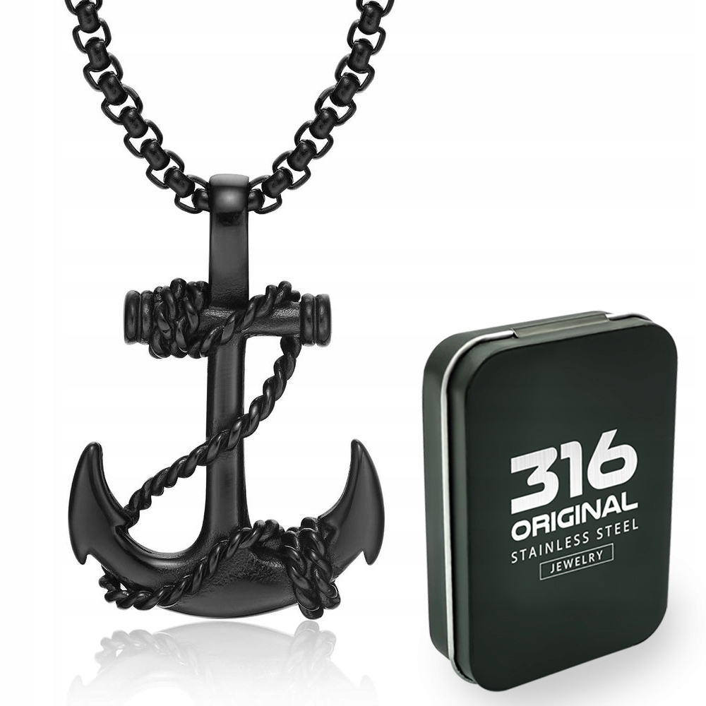 Black Sailor Square Kotwica, Stal 316L