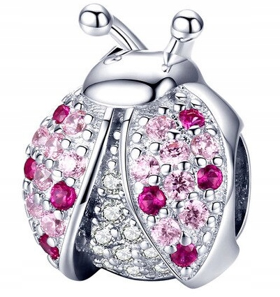 Charms Ladybug PAVE pre Pandora striebro 925 S925