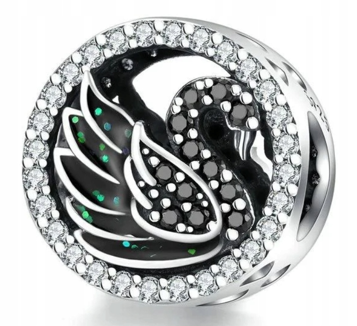 Prívesok Black Swan pre Pandora Apart Silver S925