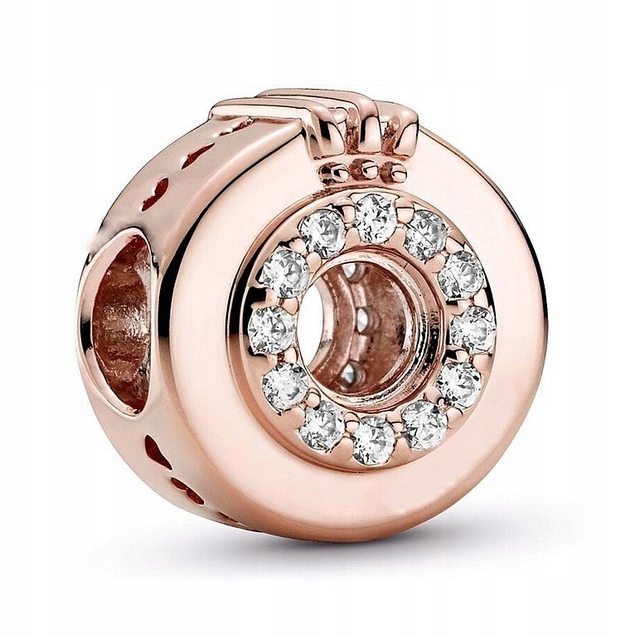 Prívesky PAVE CIRCLE IN THE CROWN pre Pandora Apart ROSE